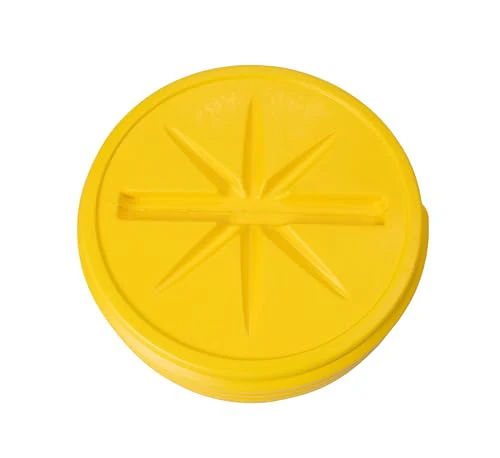 Eagle 30 Gallon Plastic Drum with Lid, Screw-On Lid, 28.3"x22.5", Lab Pack Drum Made of Durable, Lightweight HDPE, Withstands Weather and Chemicals, Made in USA, Yellow, 1600SL - Image 5