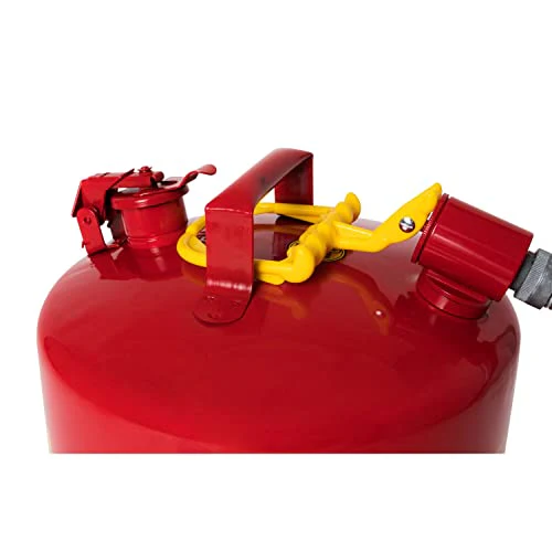 Eagle 5 Gallon Type II Blue Safety Gas Can for Kerosene with Flame Arrester, Self-Closing Lid, and 12" x 7/8" Flexible Metal Hose, Made in the USA, Galvanized Steel Flammable Storage Can, U251SB - Image 4