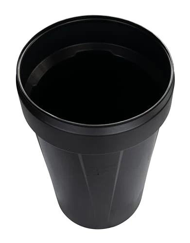 Eagle 55 Gallon Plastic Drum with Lid, Plastic Lever-Lock, 39.1"x23.8", Open Head Lab Pack Drum Made of Durable, Lightweight HDPE, Withstands Weather and Chemicals, Made in USA, Black, 1655BLK - Image 3