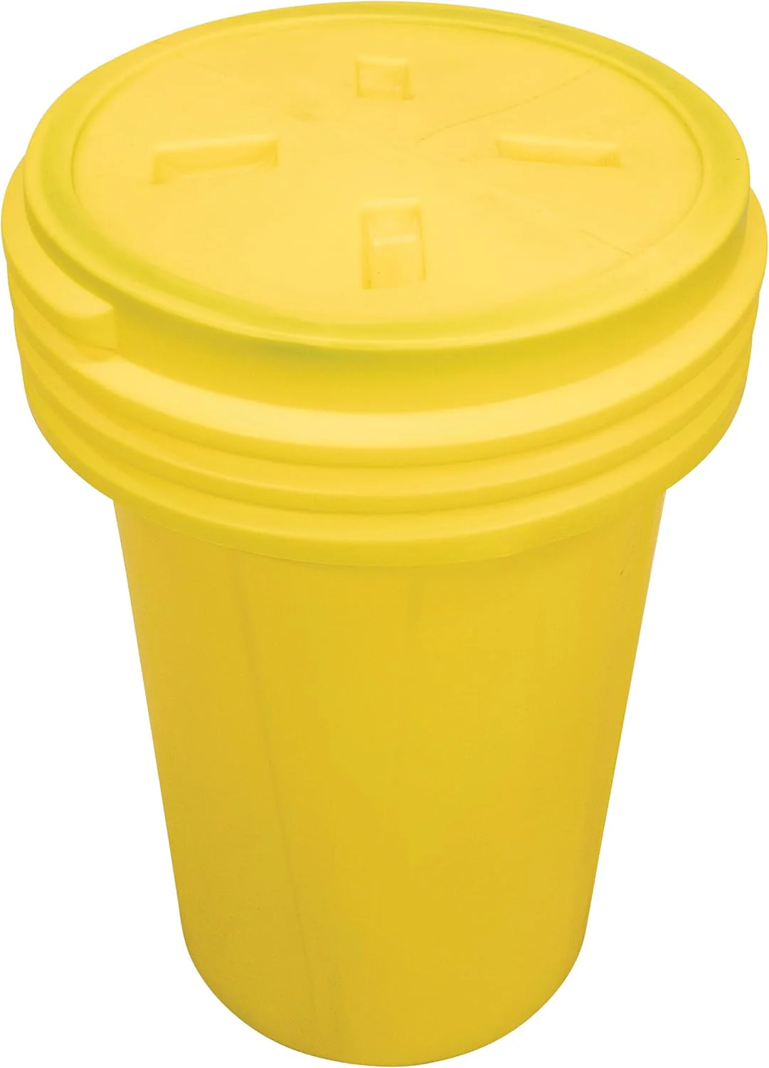 Eagle 1657 55 Gallon Plastic Drum with Lid, Screw-On Lid, 40" x 26.5", Lab Pack Drum Made of Durable, Lightweight HDPE, Withstands Weather and Chemicals, Made in USA, Yellow - Image 3