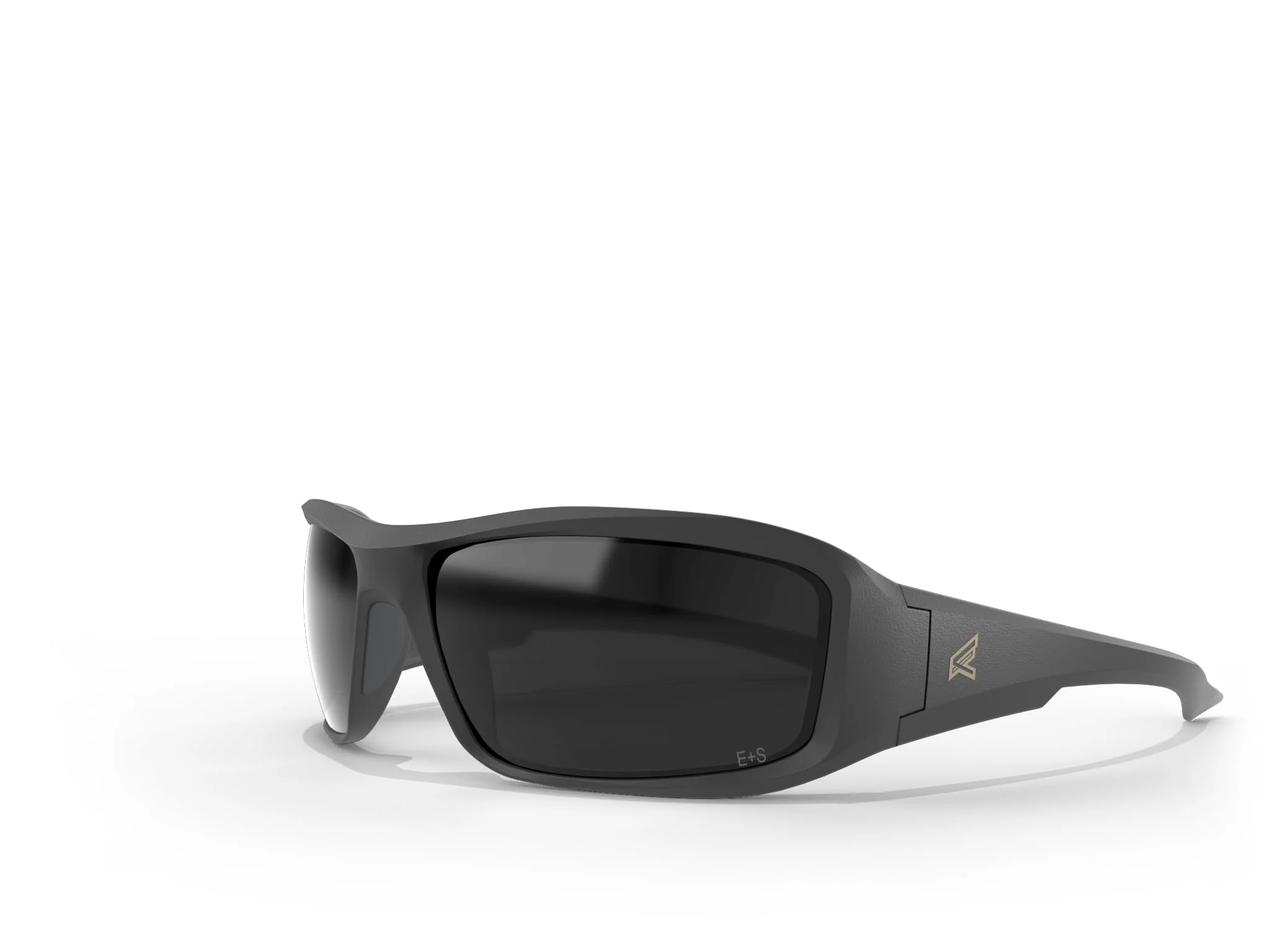 EDGE Brazeau Safety Glasses, Polarized Lenses, Non-Slip, Impact/Scratch Resistant, 99.9% UV Protect, ANSI Z87 Rated (Black, Polarized Smoke Vapor Shield)