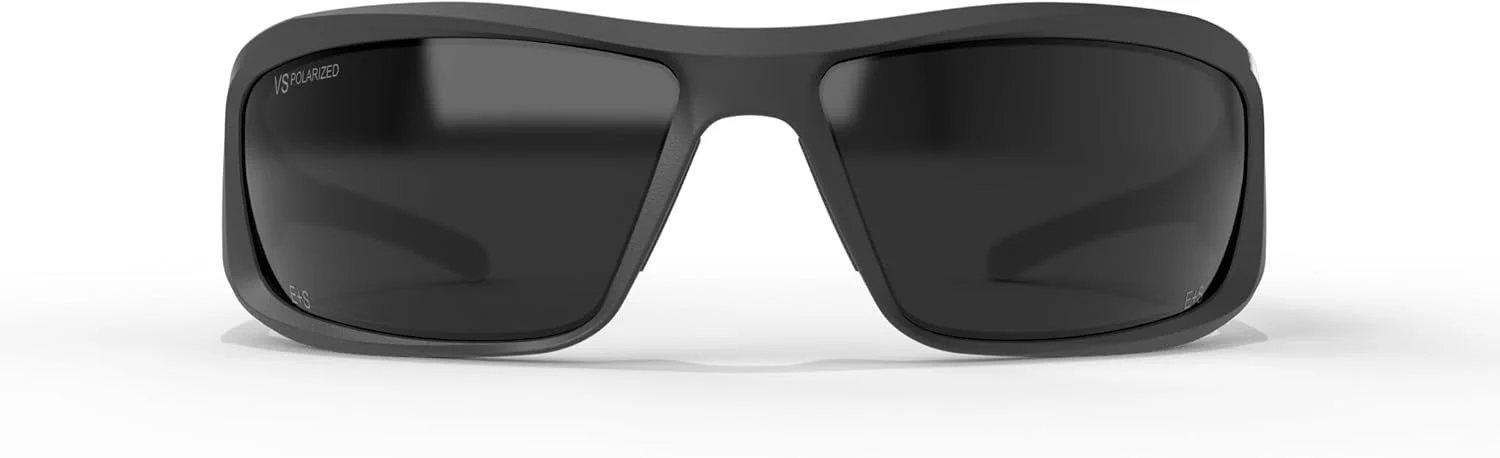 EDGE Brazeau Safety Glasses, Polarized Lenses, Non-Slip, Impact/Scratch Resistant, 99.9% UV Protect, ANSI Z87 Rated (Black, Polarized Smoke Vapor Shield) - Image 2