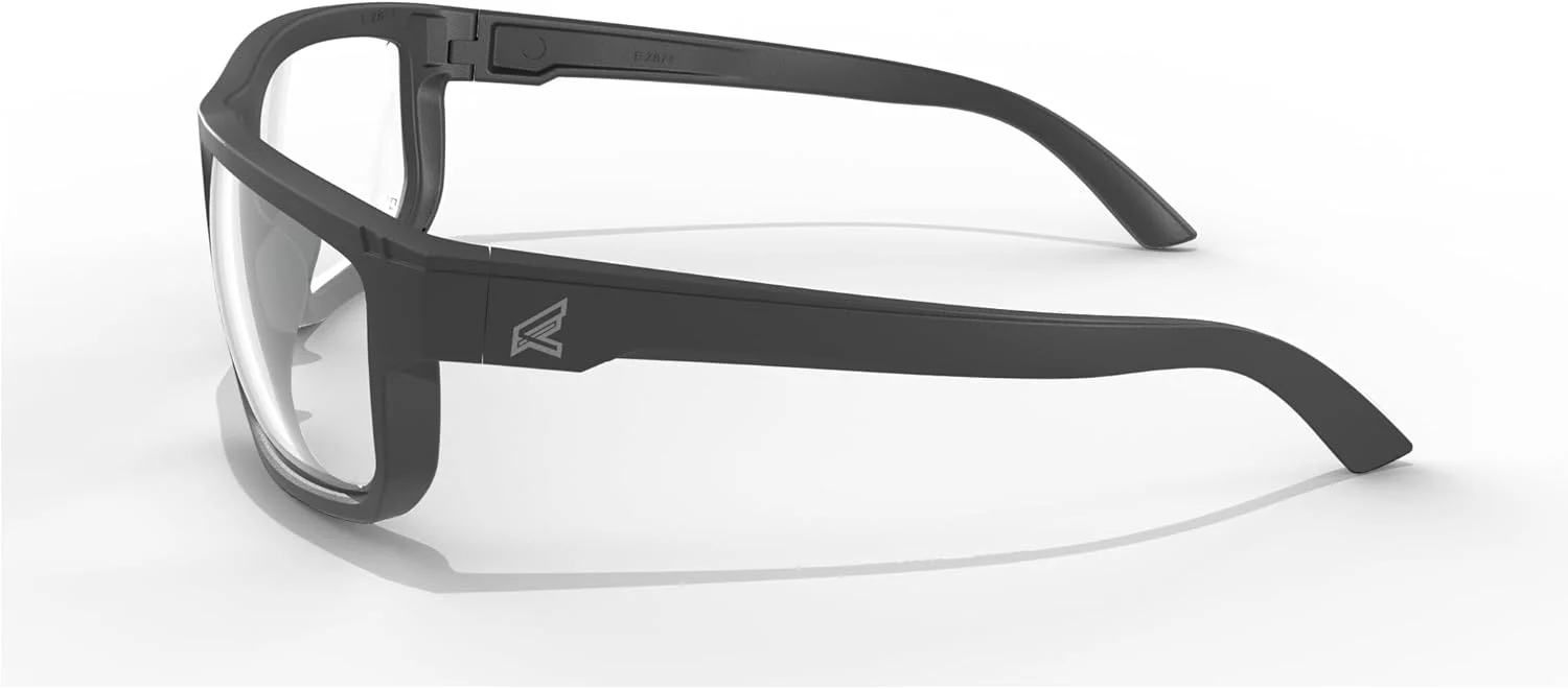 EDGE Defiance Z87 Wayfarer Safety Sunglasses (Matte Black, Clear Vapor Shield Lens), Anti-fog Z87 Clear Safety Glasses, Shatter Resistant, ANSI Compliant Men's Sunglasses - Image 4
