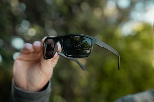 EDGE Defiance Z87 Wayfarer Safety Sunglasses (Matte Black, Polarized Aqua Precision Blue Mirror), Polarized Safety Glasses, Shatter Resistant, ANSI Compliant Men's Sunglasses… - Image 8