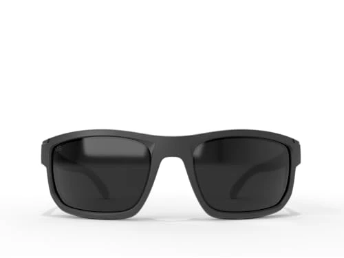 EDGE Defiance Z87 Wayfarer Safety Sunglasses (Matte Black, Polarized Smoke Vapor Shield), Polarized Vapor Shield Anti-Fog Z87 Tinted Safety Glasses, Shatter Resistant, ANSI Compliant Men's Sunglasses - Image 2