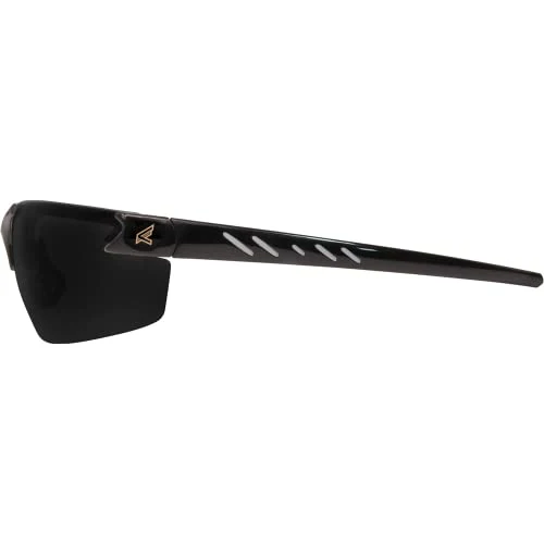 Edge Eyewear DZ116-G2 Zorge G2 Wrap-Around Safety Glasses, Anti-Scratch, Non-Slip, UV 400, Military Grade, ANSI/ISEA & MCEPS Compliant, 5.04" Wide, Black Frame / Smoke Lens, One Size - Image 3