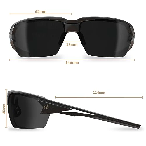 EDGE Pumori Z87 Rated Polarized Safety Glasses: Men's Safety Glasses, Adjustable TPR, Non-Slip, Tinted Safety Glasses, Flexible Polycarbonate Frames, Nylon Lenses, 99% UV Protection Men's Sunglasses - Image 5