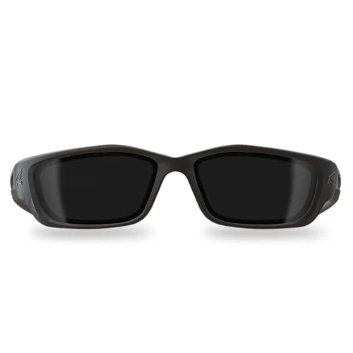 EDGE SK-XL116VS Kazbek XL Wrap-Around Anti-Fog/Vapor Shield Safety Glasses, Anti-Scratch, Non-Slip, UV 400, Military Grade, ANSI/ISEA & MCEPS Compliant, XL Wide Fit (Black Frame, Smoke Lens) - Image 2