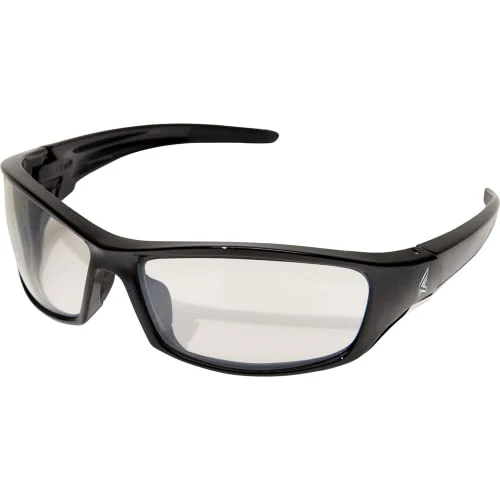 Edge SR111AR Reclus Wrap-Around Safety Glasses, Anti-Scratch, Non-Slip, UV 400, Military Grade, ANSI/ISEA & MCEPS Compliant, 5.04" Wide, Black Frame/Anti-Reflective Clear Lens, One Size