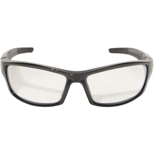 Edge SR111AR Reclus Wrap-Around Safety Glasses, Anti-Scratch, Non-Slip, UV 400, Military Grade, ANSI/ISEA & MCEPS Compliant, 5.04" Wide, Black Frame/Anti-Reflective Clear Lens, One Size - Image 2