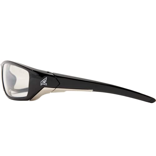 Edge SR111AR Reclus Wrap-Around Safety Glasses, Anti-Scratch, Non-Slip, UV 400, Military Grade, ANSI/ISEA & MCEPS Compliant, 5.04" Wide, Black Frame/Anti-Reflective Clear Lens, One Size - Image 3
