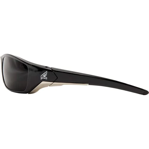 Edge SR116 Reclus Wrap-Around Safety Glasses, Anti-Scratch, Non-Slip, UV 400, Military Grade, ANSI/ISEA & MCEPS Compliant, 5.04" Wide, Black Frame/Smoke Lens - Image 3