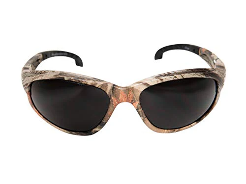 Edge SW116CF Dakura Wrap-Around Safety Glasses, Anti-Scratch, Non-Slip, UV 400, Military Grade, ANSI/ISEA & MCEPS Compliant, 5.04" Wide, Forest Camo Frame/Smoke Lens - Image 2