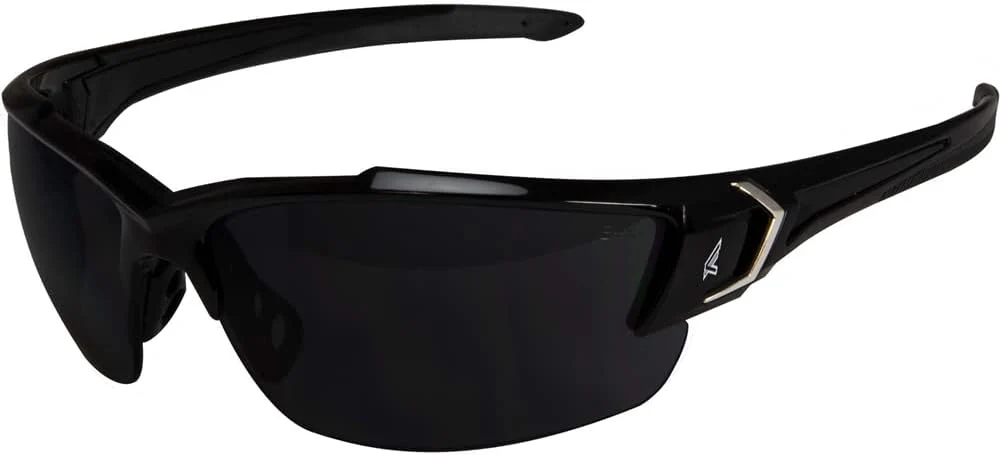 Edge TSDK216VS-G2 Khor G2 Polarized Wrap-Around Anti-Fog/Vapor Shield Safety Glasses, Anti-Scratch, Non-Slip, UV 400, Military Grade, ANSI/ISEA & MCEPS, 5.04" Wide, Black Frame/Smoke Lens - Image 2