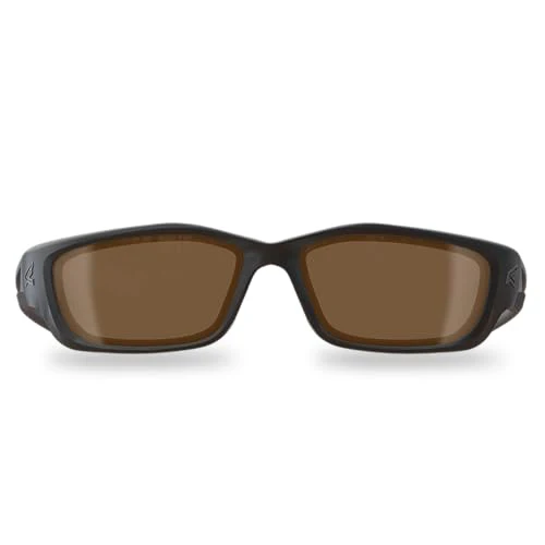 EDGE TSK-XL215 Kazbek XL Polarized Wrap-Around Safety Glasses, Anti-Scratch, Non-Slip, UV 400, Military Grade, ANSI/ISEA & MCEPS Compliant, XL Wide Fit, Black Frame/Copper Lens - Image 2