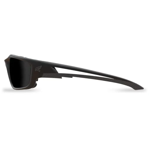 EDGE TSK-XL216 Kazbek XL Polarized Wrap-Around Safety Glasses, Anti-Scratch, Non-Slip, UV 400, Military Grade, ANSI/ISEA & MCEPS Compliant, XL Wide Fit (Black Frame, Smoke Lens) - Image 2