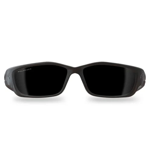 EDGE TSK-XL216 Kazbek XL Polarized Wrap-Around Safety Glasses, Anti-Scratch, Non-Slip, UV 400, Military Grade, ANSI/ISEA & MCEPS Compliant, XL Wide Fit (Black Frame, Smoke Lens) - Image 3