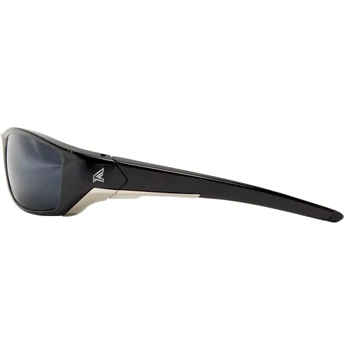 Edge TSR21-G15-7 Reclus Polarized Wrap-Around Safety Glasses, Anti-Scratch, Non-Slip, UV 400, Military Grade, ANSI/ISEA & MCEPS Compliant, 5.04" Wide, Black Frame/G-15 Silver Mirror Lens - Image 3