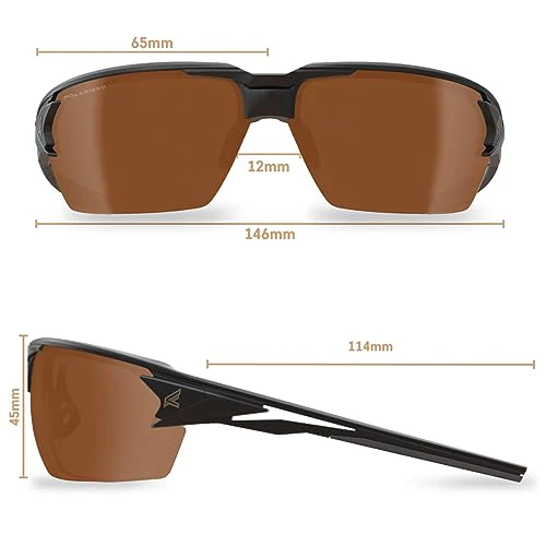 EDGE TXP415 Pumori Polarized Safety Glasses: Men's Safety Glasses, Anti-Scratch, Non-Slip, Wrap-Around Tinted Safety Glasses, ANSI/ISEA & MCEPS Compliant, 99% UV Protection Men's Sunglasses - Image 5