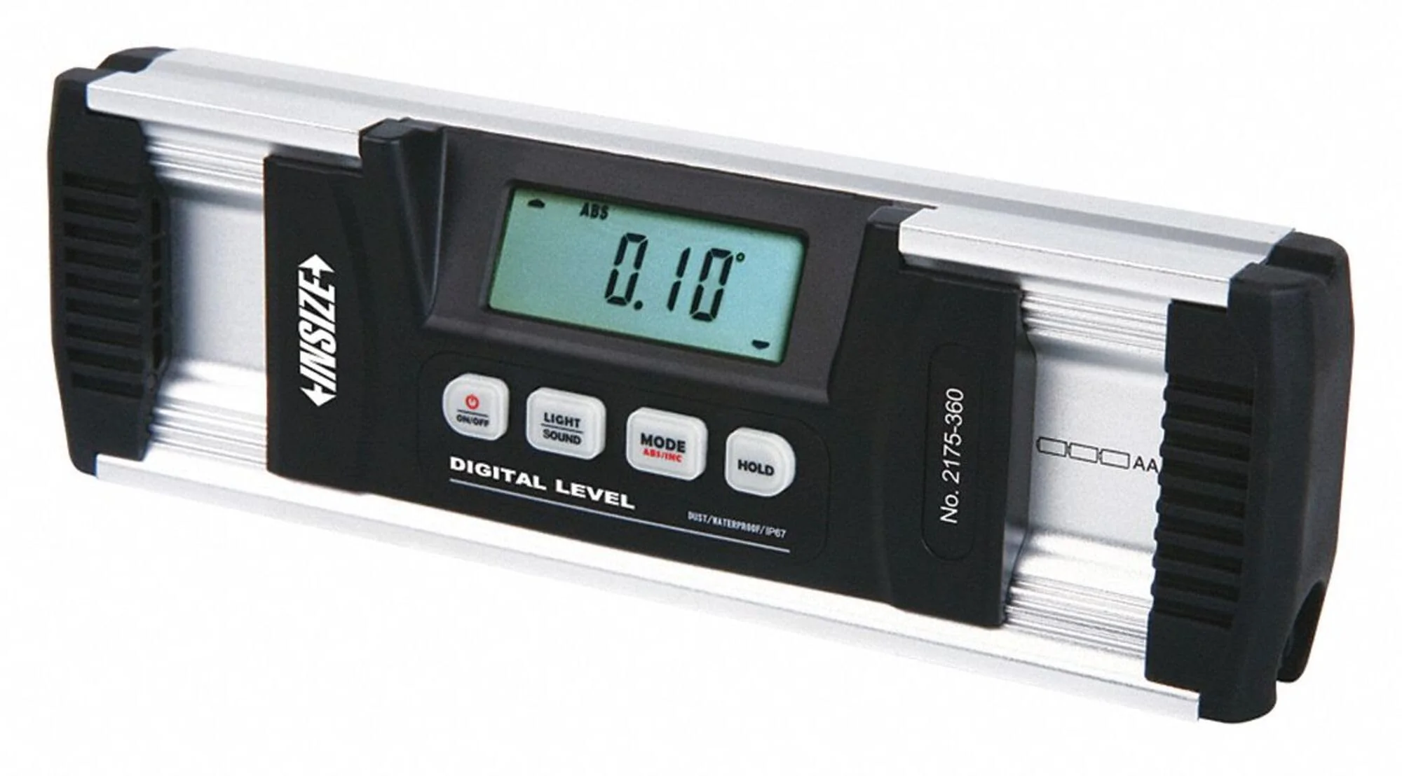 INSIZE 2175-360 Electronic Level and Protractor, 0~360 degree, IP67