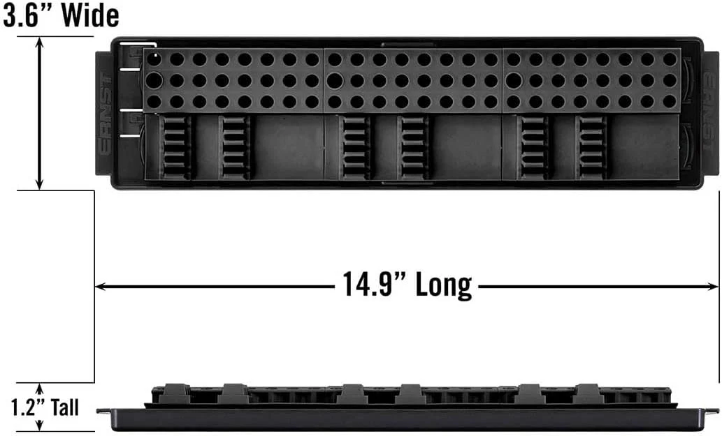 ERNST Bit Boss - Premium 1/4 inch Hex Tool Bit Organization Solution for Toolbox, Fits 90 Long and Short Bits Black - Image 4