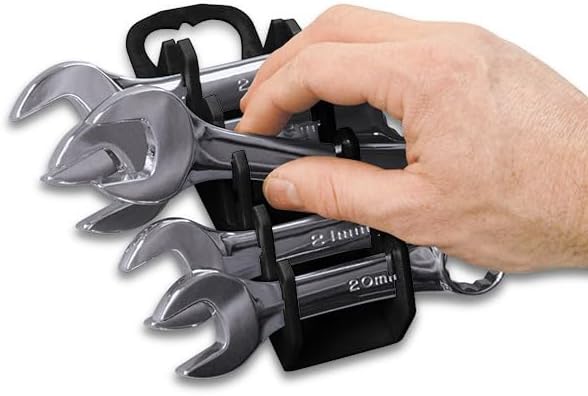 Ernst Manufacturing 11-Wrench Stubby Gripper Portable Wrench Organizer - High Visibility, Fits 3/8" to 1", Ergonomic Design (Model 5078HV) 11 Tool Hi-viz - Image 5