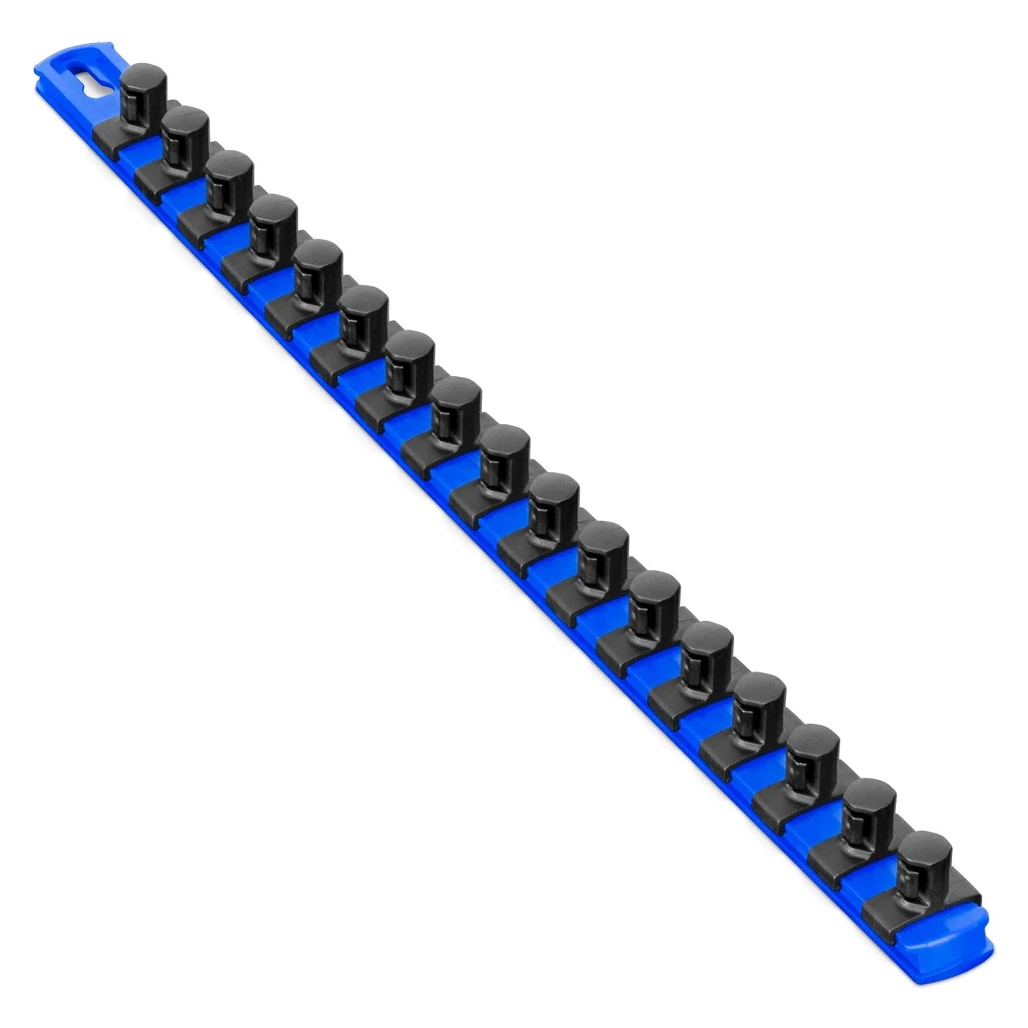 Ernst Manufacturing 18-Inch Socket Organizer with 17-1/2-inch Twist Lock Clips, Blue (8405-Blue-1/2)