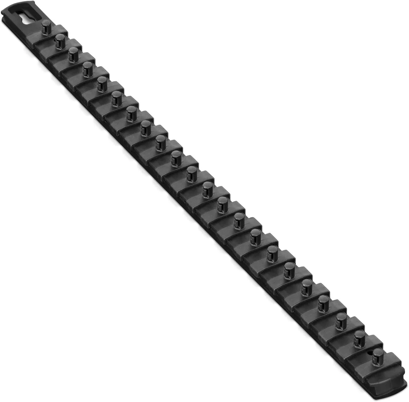 Ernst Manufacturing 18-Inch Socket Organizer with 22 1/4-Inch Twist Lock Clips, Black (8420-Black-1/4) - Image 2