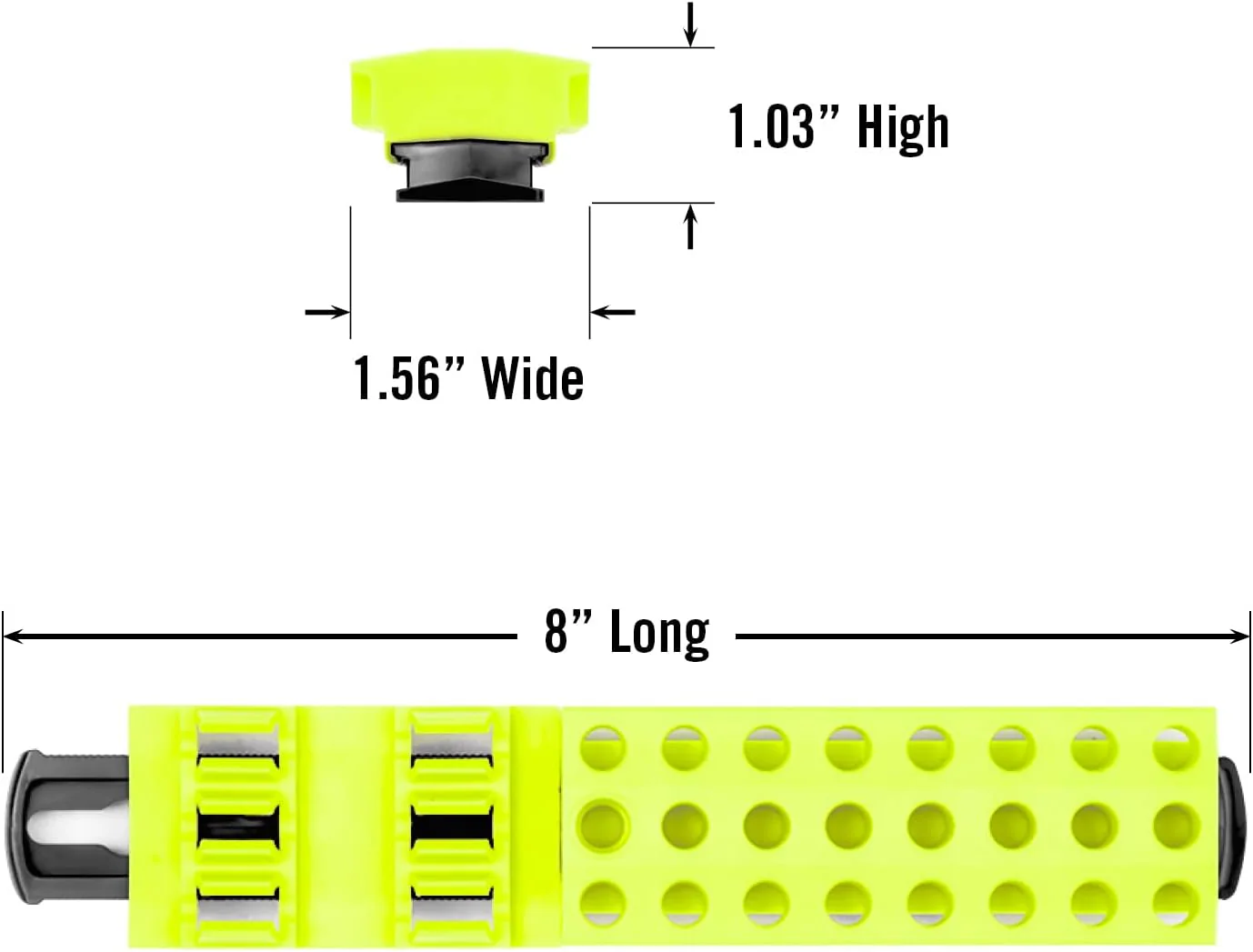 Ernst Manufacturing 30 Tool Magnetic Bit Buddy, 1/4" Hex Bit Holder - Blk/Hi-Viz Black & Hi-viz - Image 3