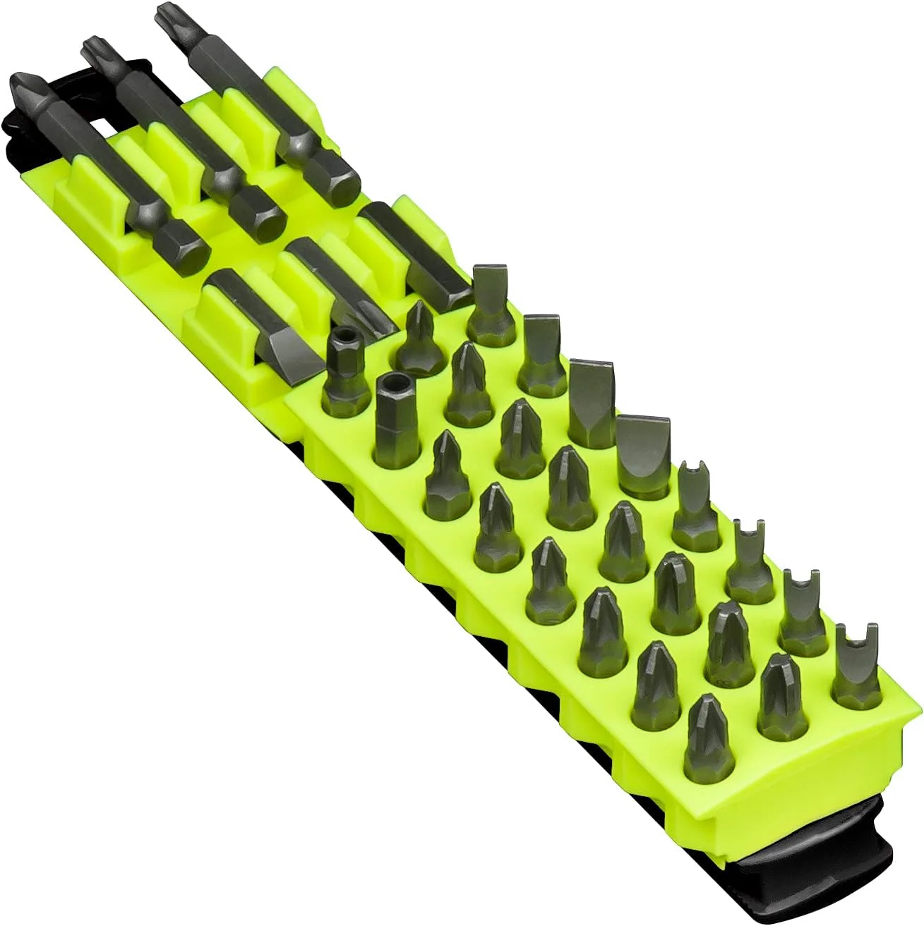 Ernst Manufacturing 30 Tool Magnetic Bit Buddy, 1/4" Hex Bit Holder - Blk/Hi-Viz Black & Hi-viz - Image 7