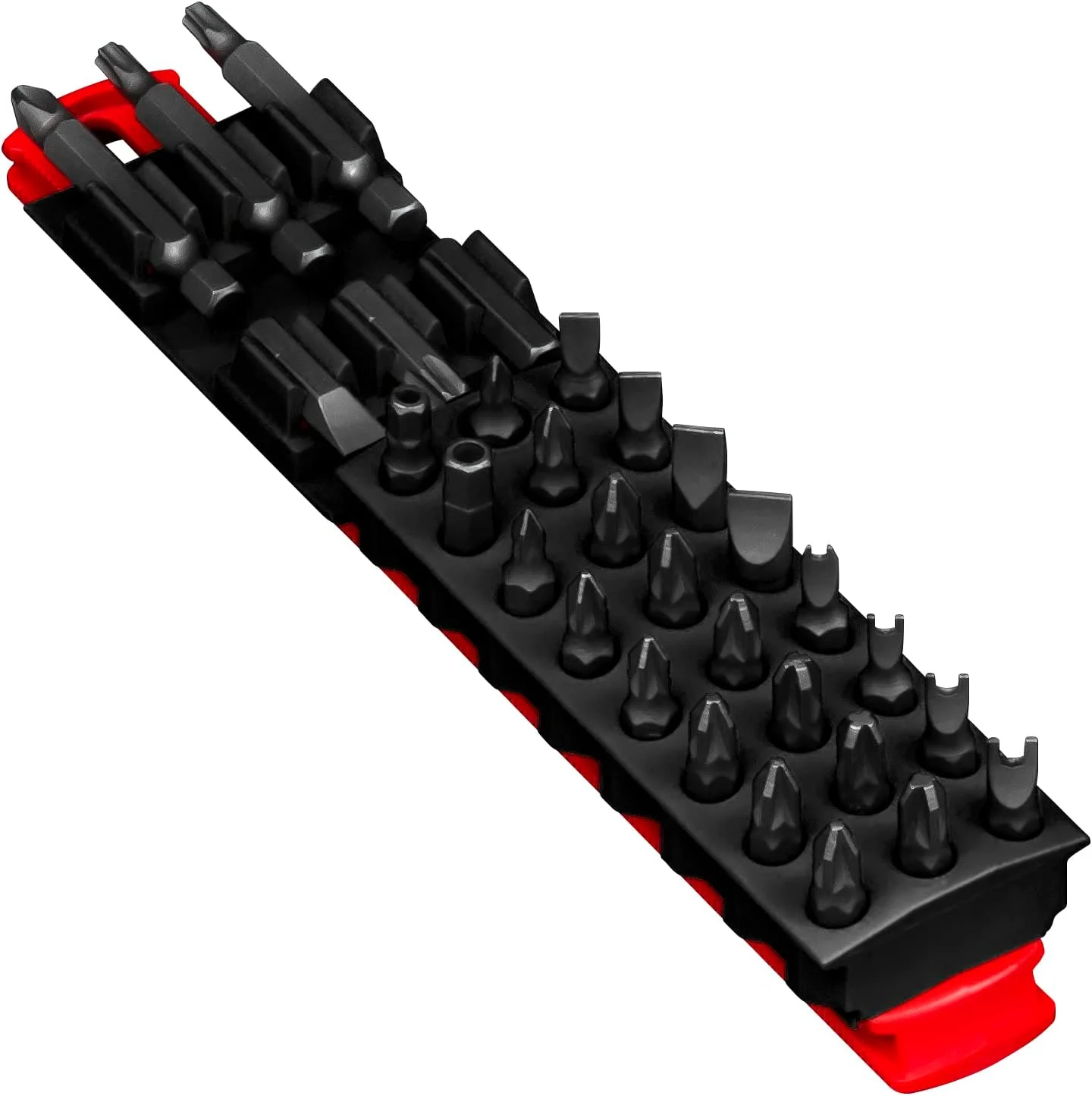 Ernst Manufacturing 30 Tool Magnetic Bit Buddy, 1/4" Hex Bit Holder - Red/Blk Black & Red - Image 6