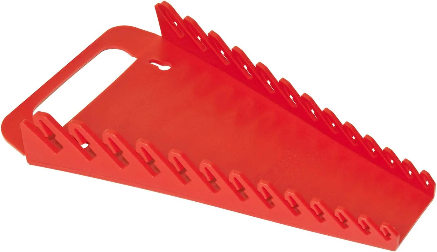 Ernst Manufacturing 5013 Gripper Wrench Organizer with Ergonomic Design, Holds 13 Wrenches, Red - Image 2