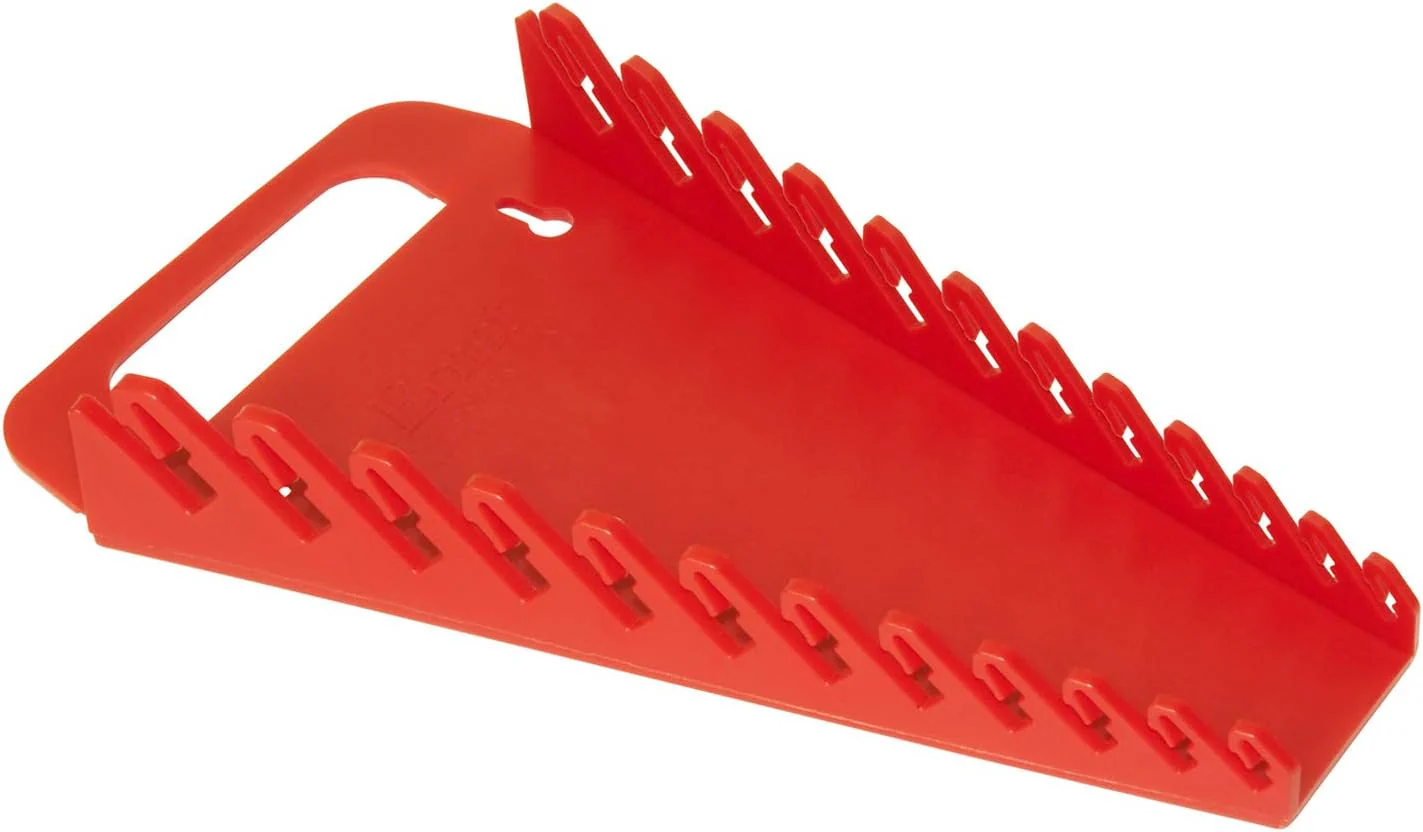 Ernst Manufacturing 5015 Gripper Wrench Organizer with Ergonomic Design, Holds 12 Wrenches, Red - Image 2