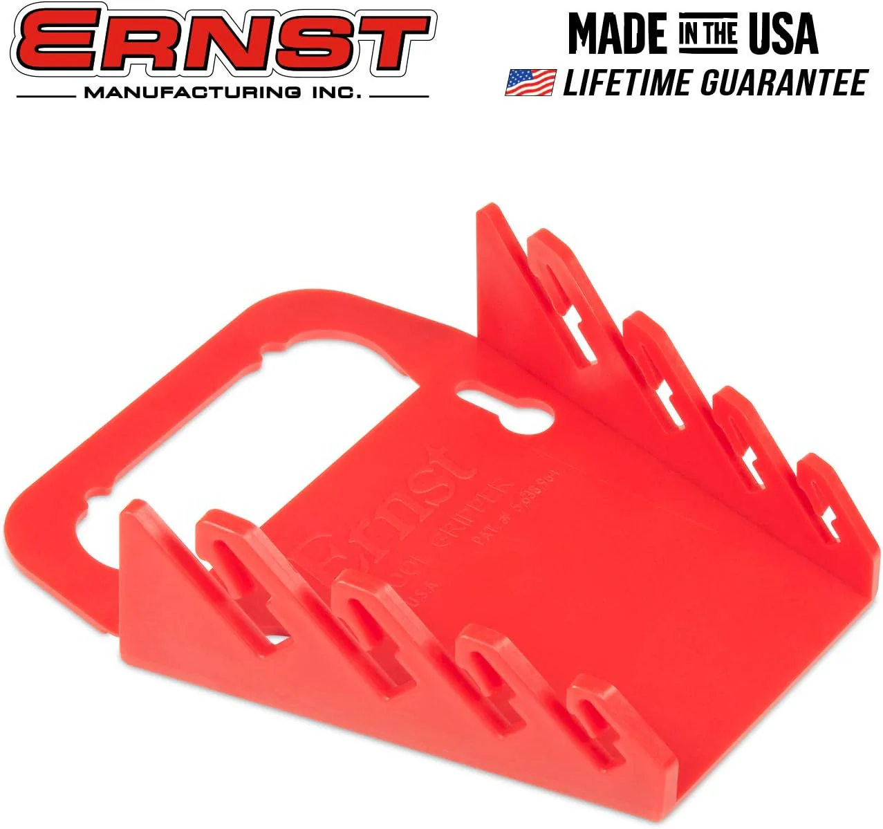 Ernst Manufacturing 5040-Red Gripper Wrench Organizer, Holds 4 Wrenches, Red - Image 3