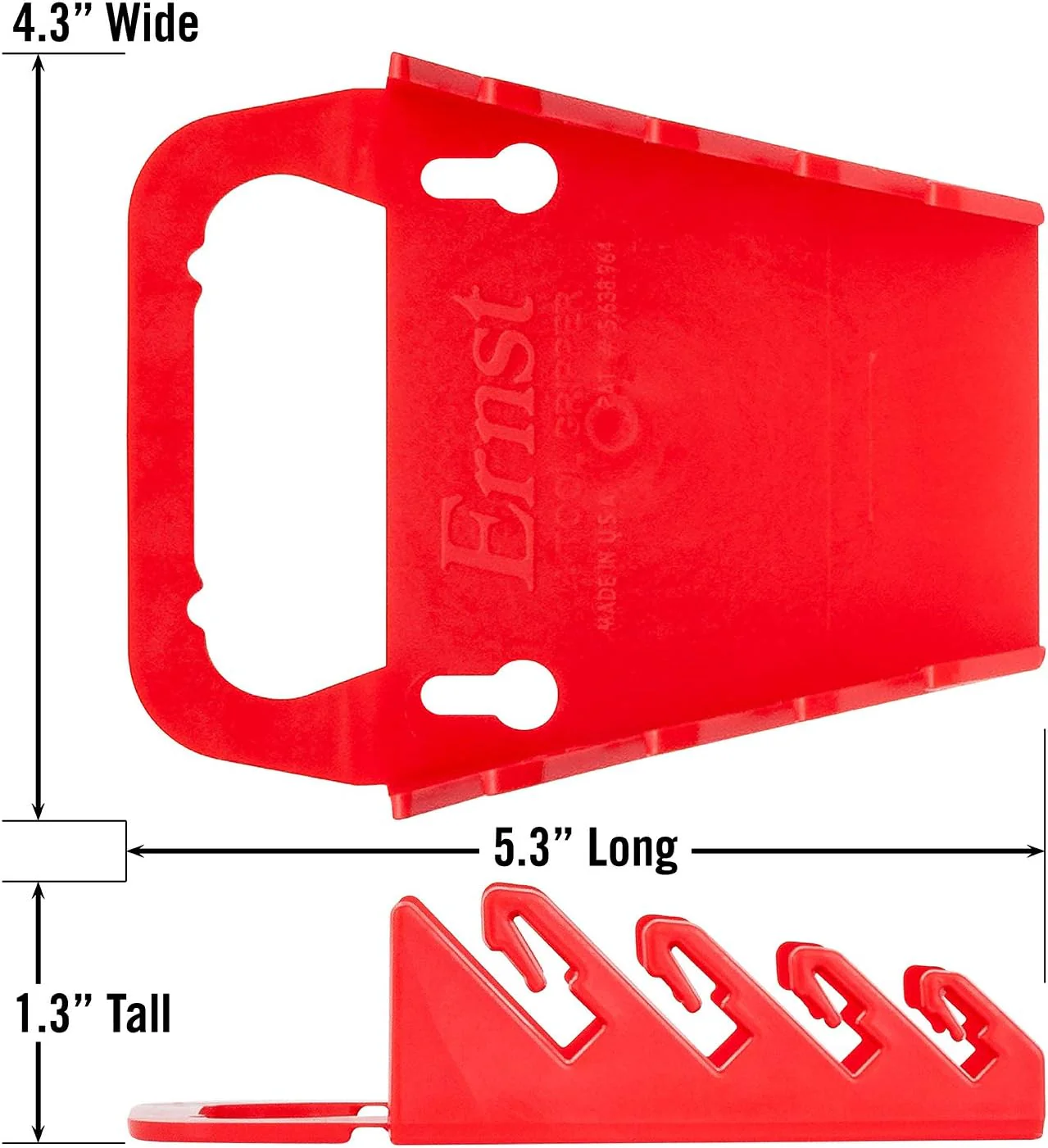 Ernst Manufacturing 5040-Red Gripper Wrench Organizer, Holds 4 Wrenches, Red - Image 5