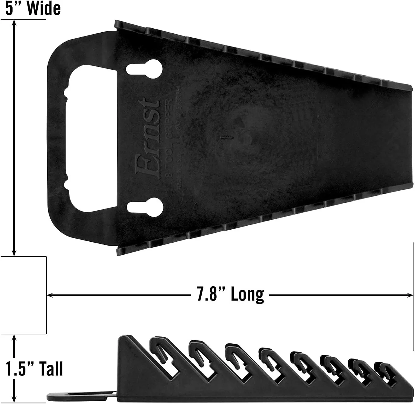 Ernst Manufacturing 5047-Black Gripper 8-Wrench Organizer Color: Black Style: 8-Wrench Model: 5047-Black (Hardware & Tools Store) - Image 5