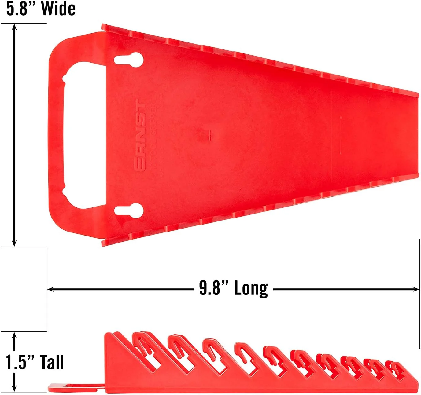 Ernst Manufacturing 5048 Gripper Wrench Organizer, 10 Tool, Red - Image 5