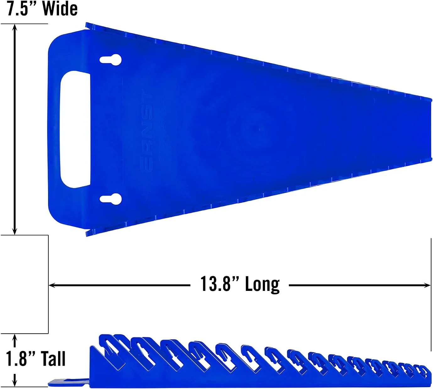 Ernst Manufacturing 5055 15-Wrench Gripper Portable Wrench Organizer - Versatile, One-Handed Access, Fits 1/4" to 1 1/8" & 6-20 mm, Blue - Image 4