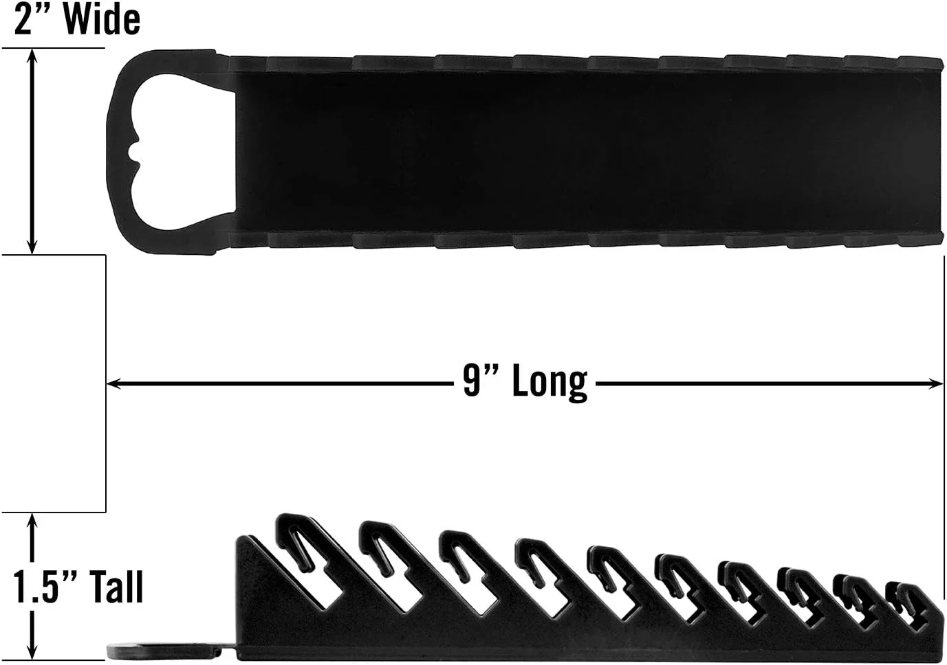Ernst Manufacturing - 5075-Black Gripper Stubby Wrench Organizer, 10 Tool, Black - Image 5