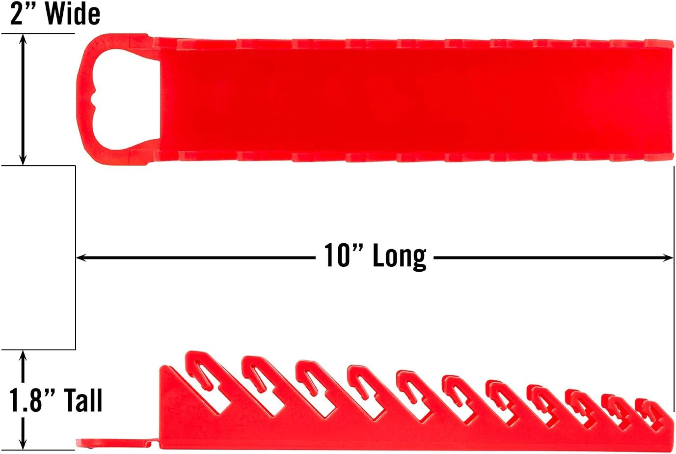 Ernst Manufacturing 5076-Red Gripper Stubby Wrench Organizer, 11 Tool, Red - Image 5