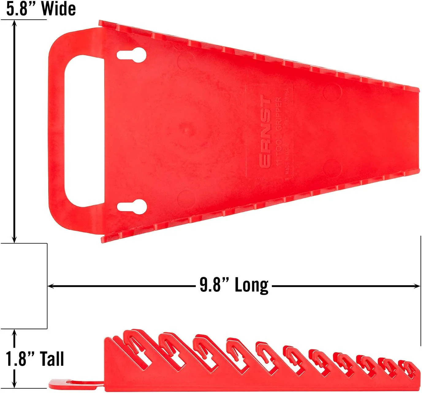 Ernst Manufacturing 5086 Gripper Wrench Organizer, 11 Tool, Red - Image 5