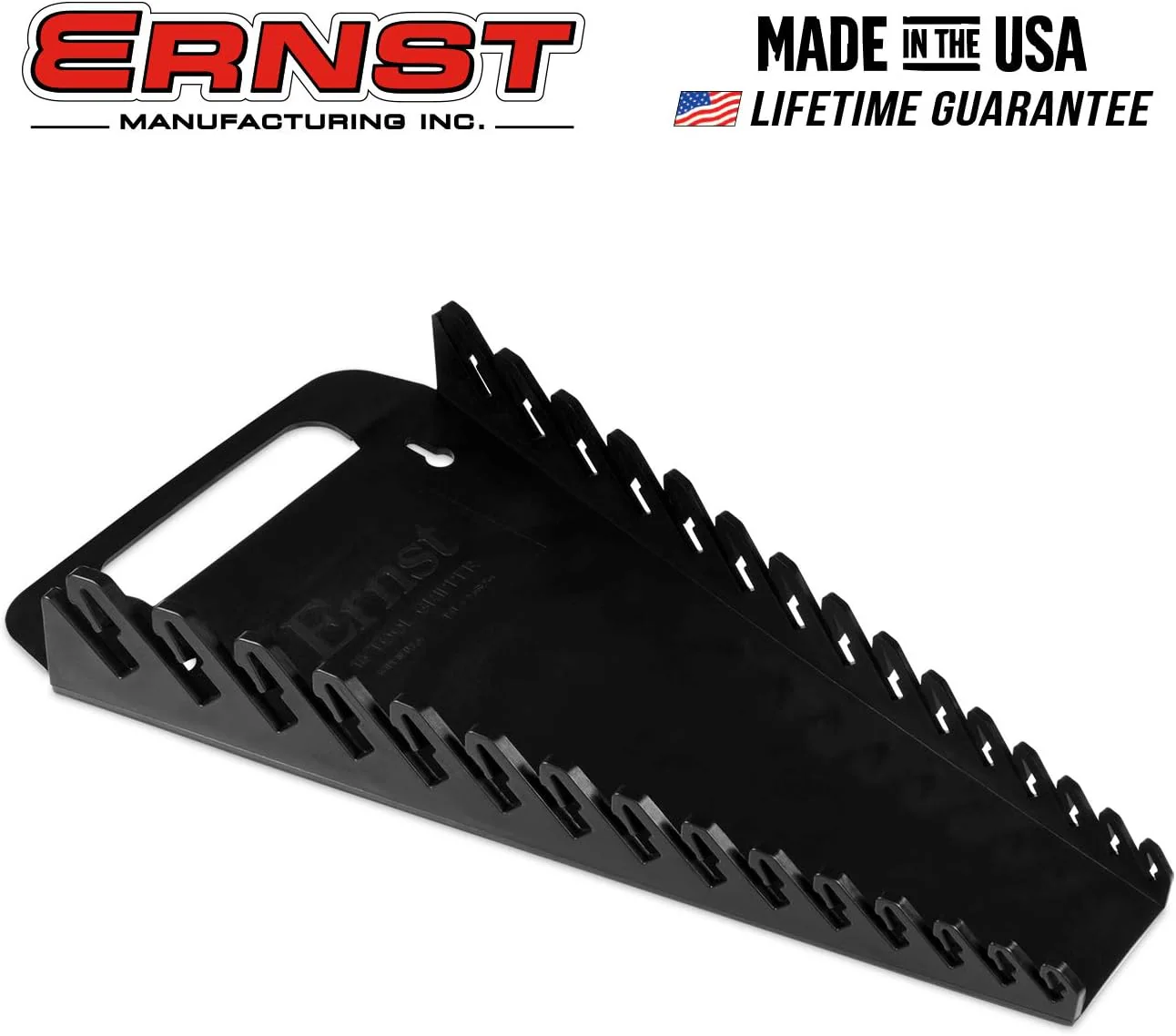 Ernst Manufacturing 5089 Wrench Gripper - Ergonomic Design, Holds 1/4" to 1 1/8" and 6 to 20 mm Wrenches, Portable 15 Tool Capacity, Black - Image 3