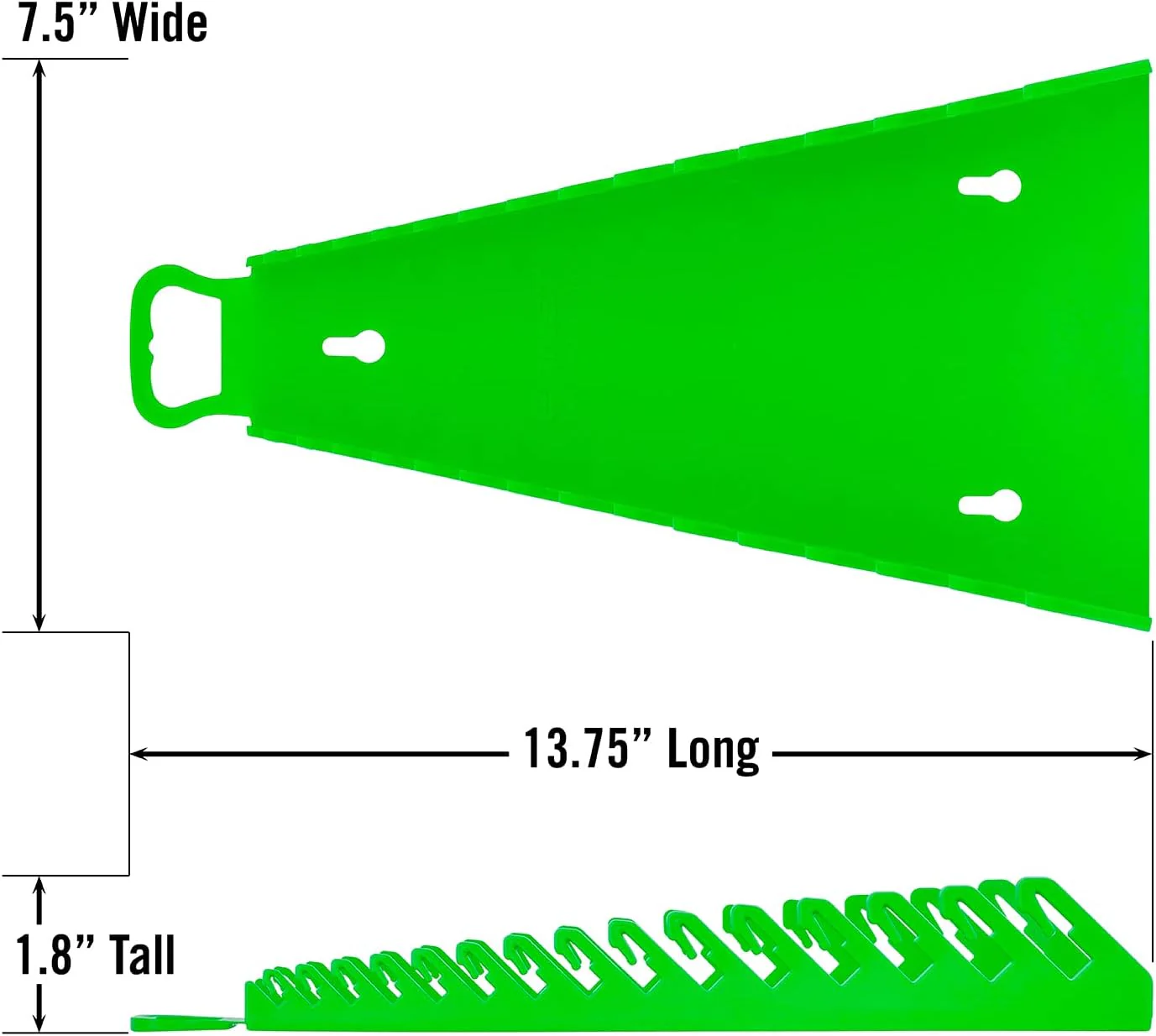Ernst Manufacturing 5156 15-Wrench Reverse Gripper Portable Wrench Organizer - Durable Flexible Grip, Easy Wrench Removal, Fits 1/4" to 1 1/8" & 6-20 mm, Green - Image 4
