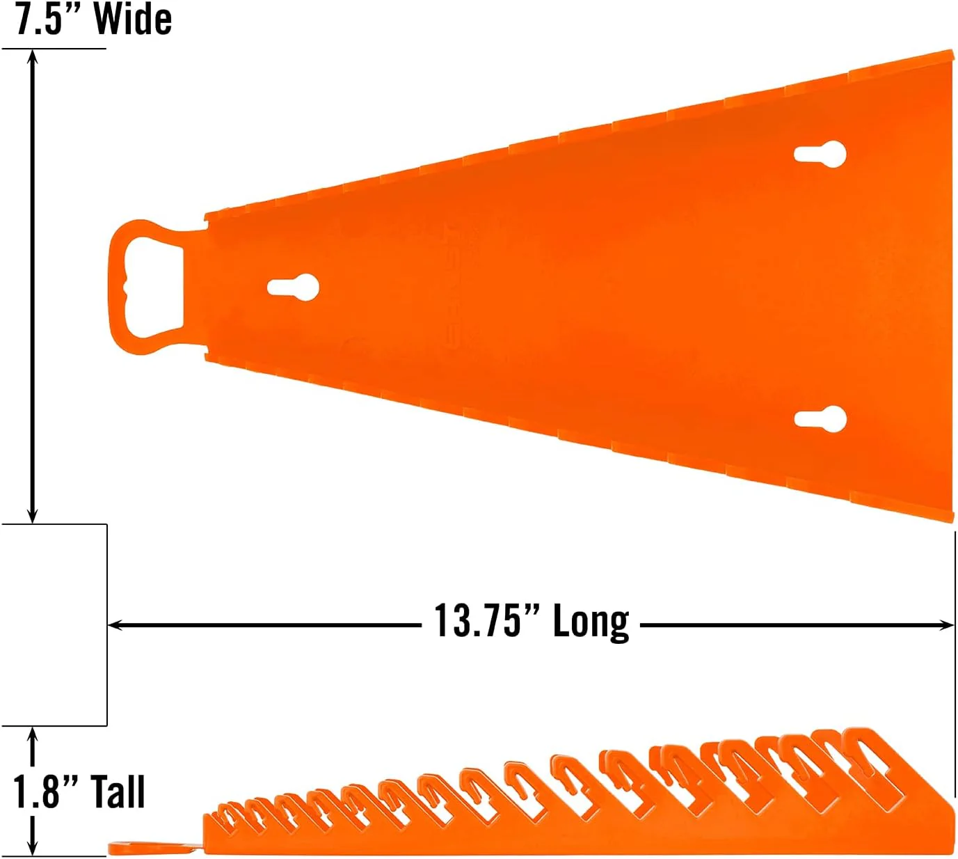 Ernst Manufacturing 5157 Gripper Reverse Wrench Portable Wrench Organizer - Holds 1/4" to 1 1/8" and 6 to 20mm Tools, Durable Flexible Grip, 15 Tool Capacity, Orange - Image 4