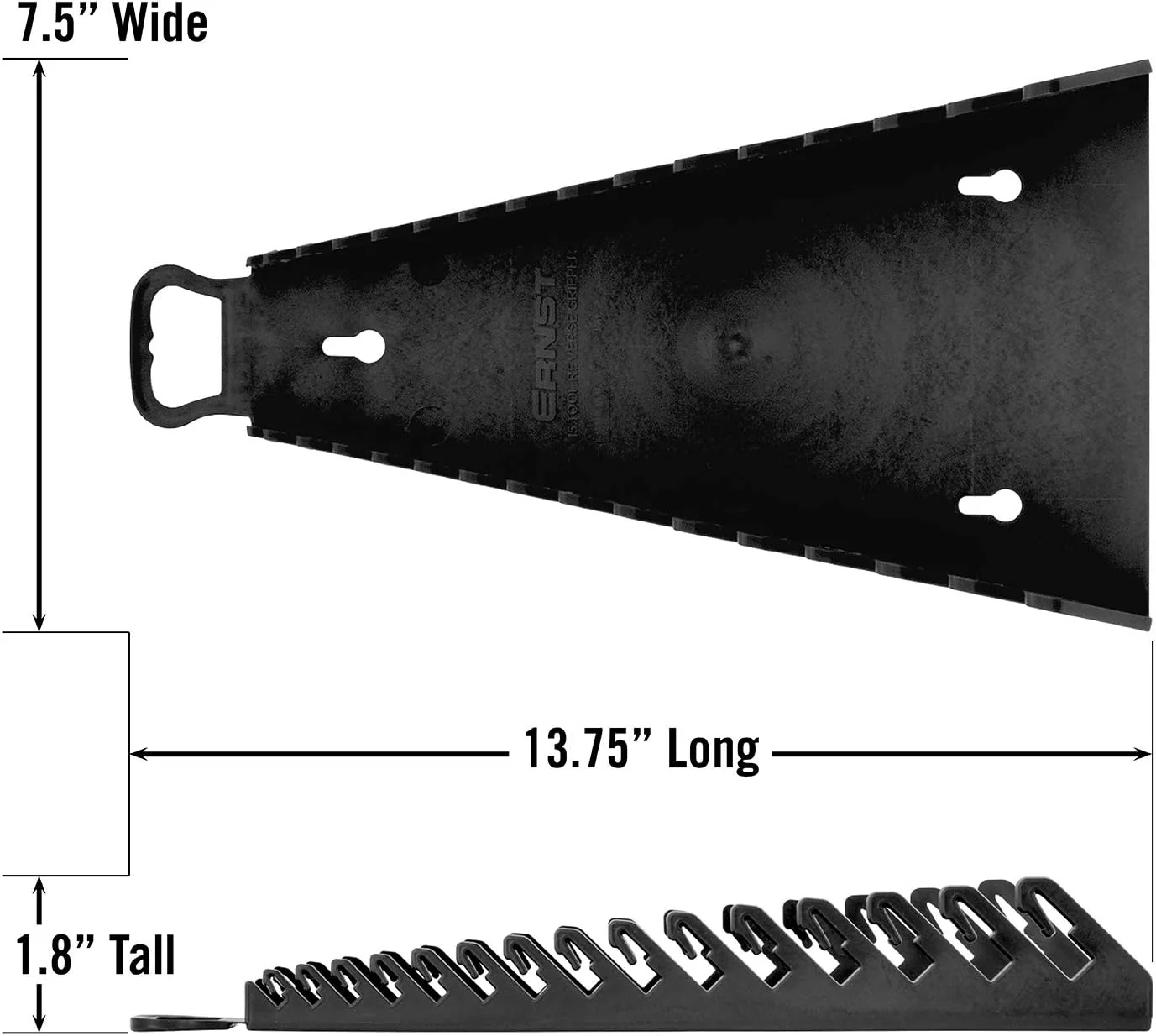 Ernst Manufacturing 5189 15-Wrench Reverse Gripper Portable Wrench Organization - Durable Flexible Grip, Fits 1/4" to 1 1/8" & 6-20 mm, Black - Image 4