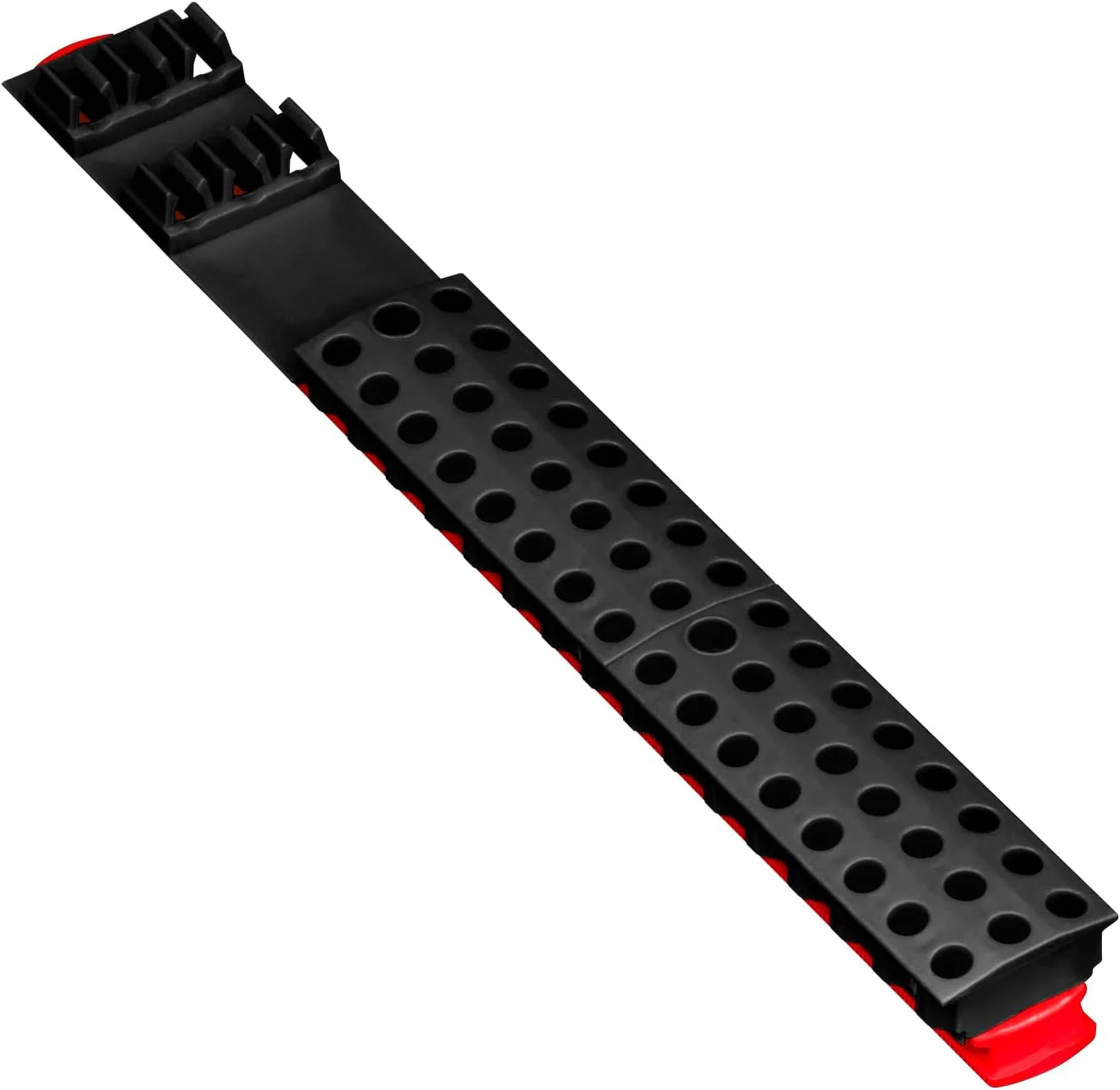 Ernst Manufacturing 54 Tool Bit Bar with Magnetic Base, 1/4" Hex Bit Holder for Toolchest Drawer or Tool Truck – Red & Black - Image 2
