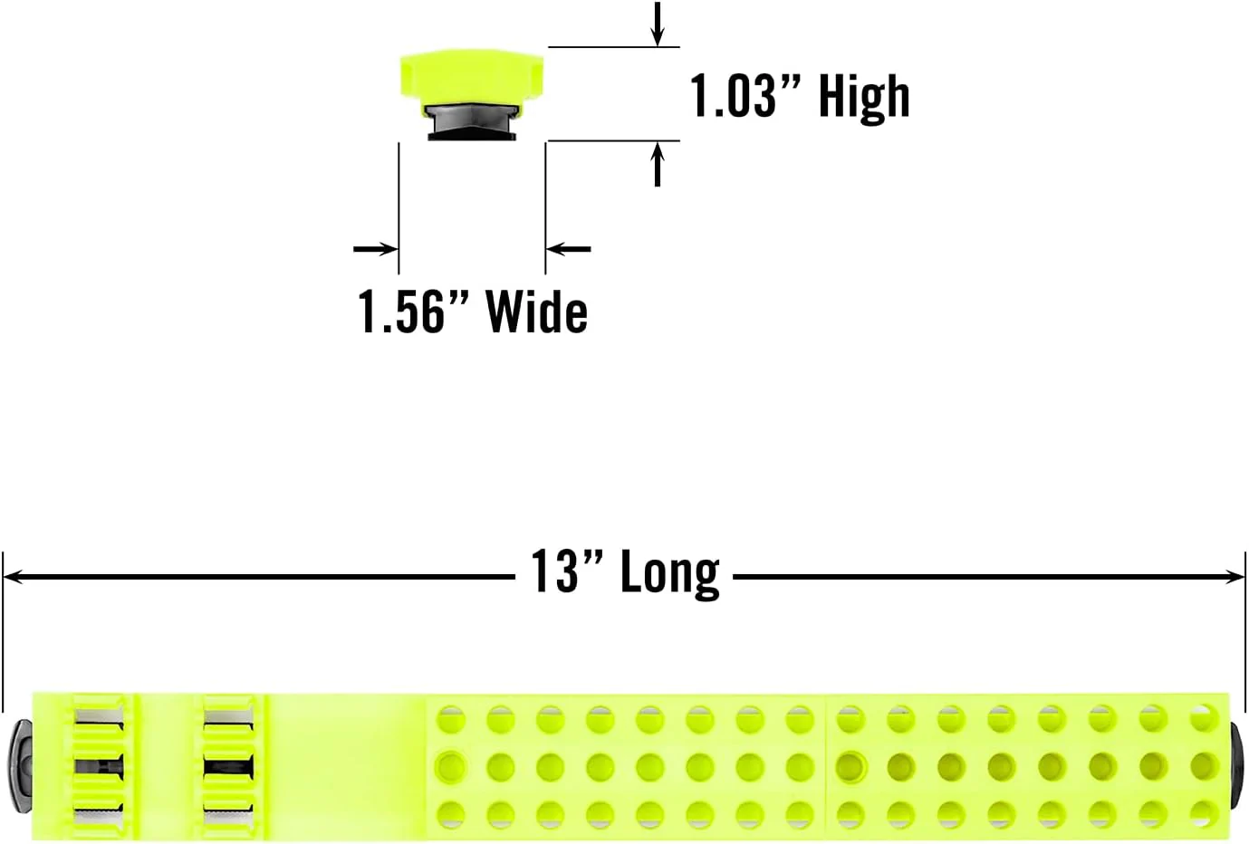 Ernst Manufacturing 54 Tool Magnetic Bit Bar, 1/4" Hex Bit Holder - Black/Hi-Viz - Image 7