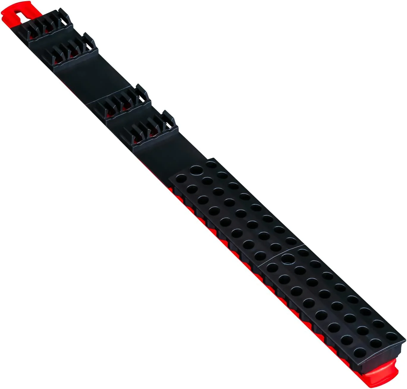 Ernst Manufacturing 60 Tool Magnetic Bit Bar, 1/4" Hex Bit Holder - Red/Black - Image 2