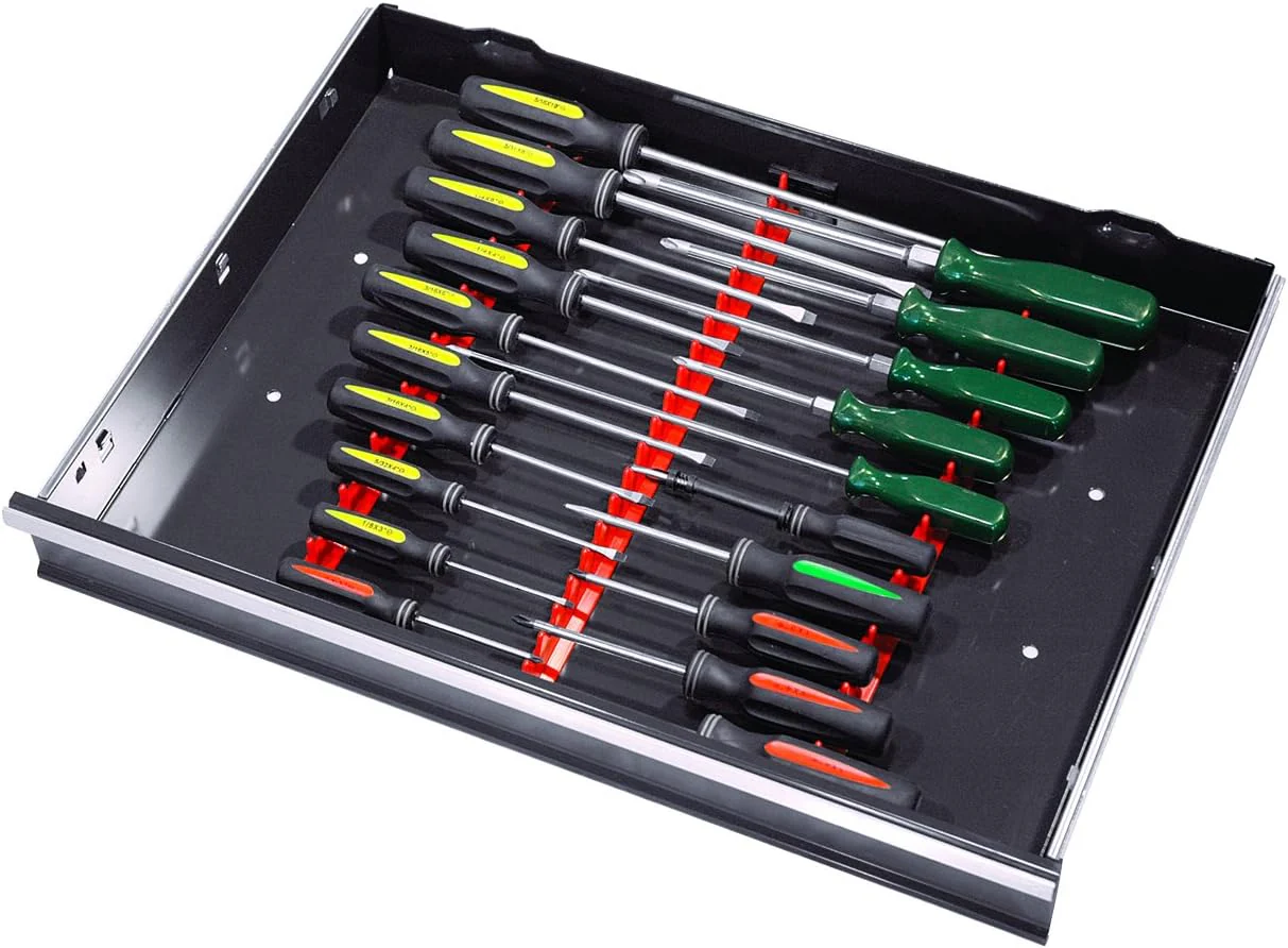 Ernst Manufacturing 6011M Screwdriver Rail Set with Magnetic Backing, 20 Tool, Black 40 Tool Magnetic Backing Black - Image 3