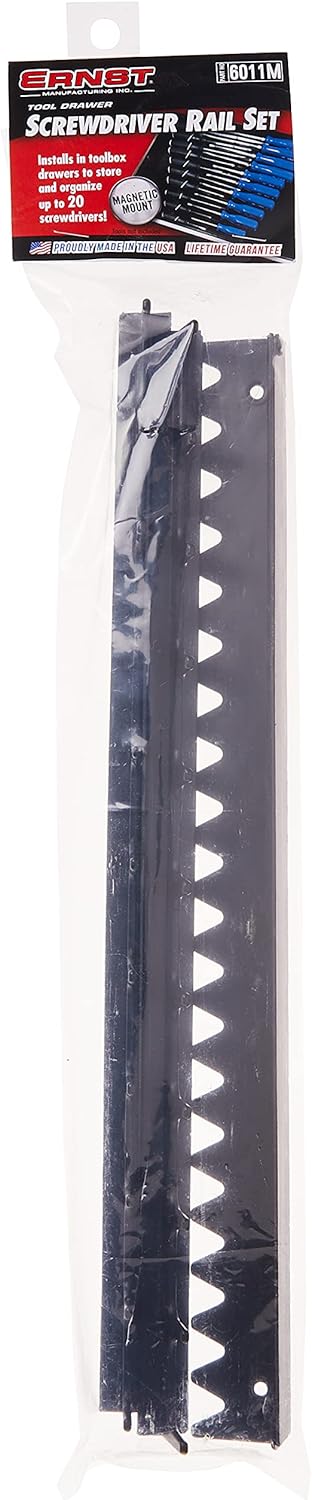 Ernst Manufacturing 6011M Screwdriver Rail Set with Magnetic Backing, 20 Tool, Black 40 Tool Magnetic Backing Black - Image 6